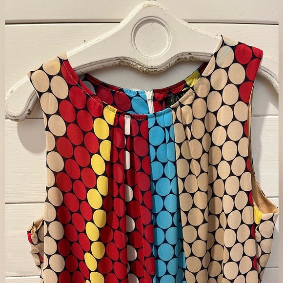 LAVENA Multicolor Polka Dot Sleeveless Tunic – XL - Picture 7 of 8
